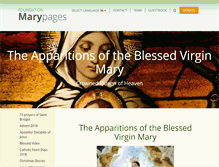Tablet Screenshot of marypages.com